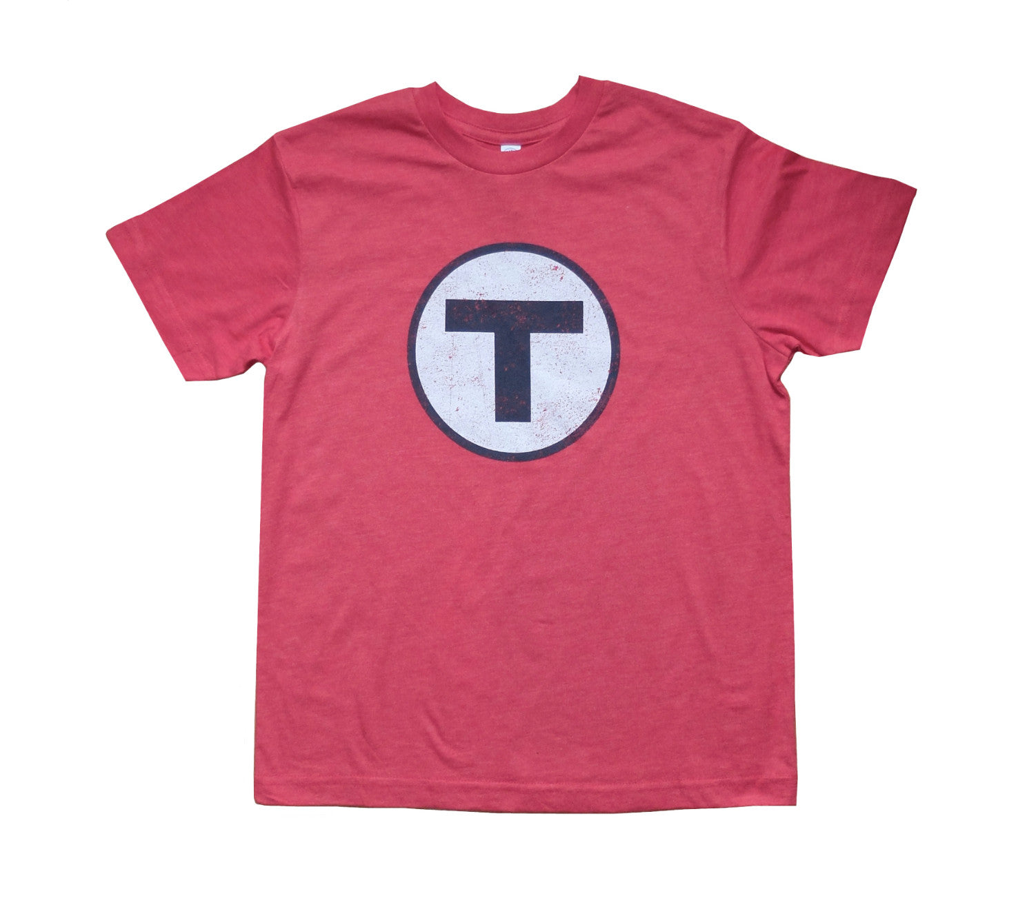 Youth Kids Boston MBTA Red Line T Logo T-shirt